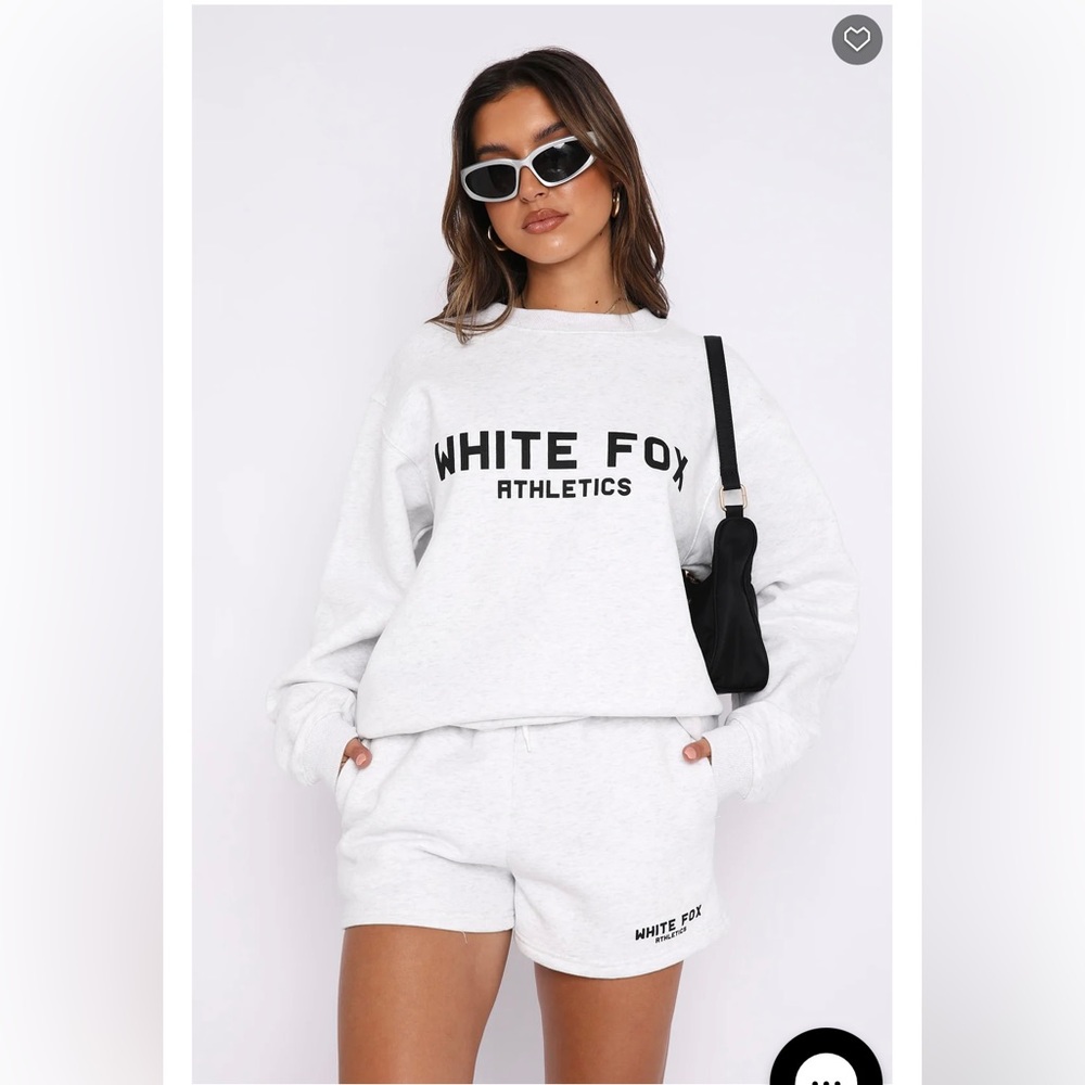 White Fox Lounge Shorts - Grey Size Small